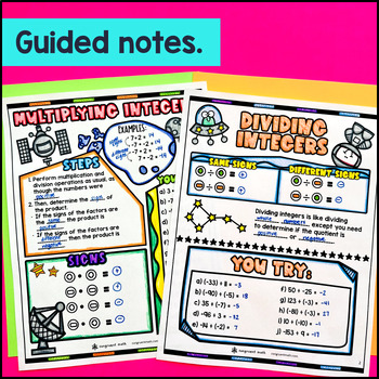 Multiplying and Dividing Integers Guided Notes & Doodles — preview page 2 of 4