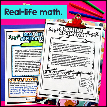 Multiplying and Dividing Integers Guided Notes & Doodles — preview page 4 of 4