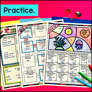Classifying Rational and Irrational Numbers Guided Notes & Doodle — preview page 3 of 4