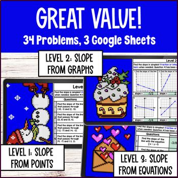 Slope Linear Functions Points, Graphs, Equations Digital Pixel Art — preview page 2 of 4