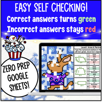 Area Perimeter of Composite Figures Digital Pixel Art Parallelograms Winter Math — preview page 3 of 4