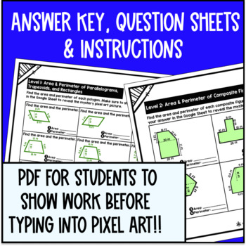 Area Perimeter of Composite Figures Digital Pixel Art Parallelograms Winter Math — preview page 4 of 4