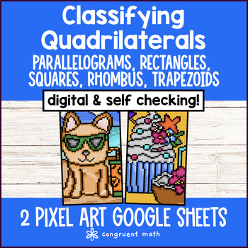 Thumbnail for Classifying Quadrilaterals Digital Pixel Art 2D Figures Rhombus Trapezoids