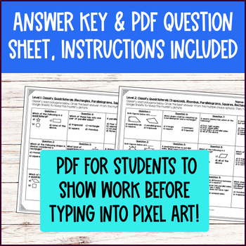 Classifying Quadrilaterals Digital Pixel Art 2D Figures Rhombus Trapezoids — preview page 4 of 4