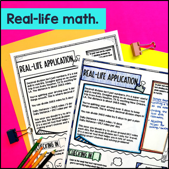 Long Division Decimals by Whole Numbers Guided Notes & Doodles — preview page 4 of 4