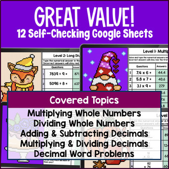 Whole Number & Decimal Operations Pixel Art Unit BUNDLE — preview page 2 of 4