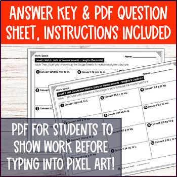 Metric Unit Conversions with Decimals Fall Pixel Art — preview page 4 of 4