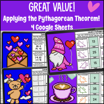Pythagorean Theorem & Distance Formula Digital Pixel Art BUNDLE Hypotenuse Legs — preview page 2 of 4
