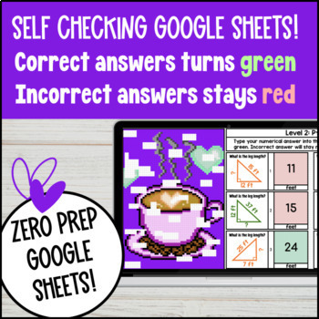 Pythagorean Theorem & Distance Formula Digital Pixel Art BUNDLE Hypotenuse Legs — preview page 3 of 4