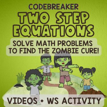 Thumbnail for Two Step Equations Video Halloween Activity Puzzle Worksheets