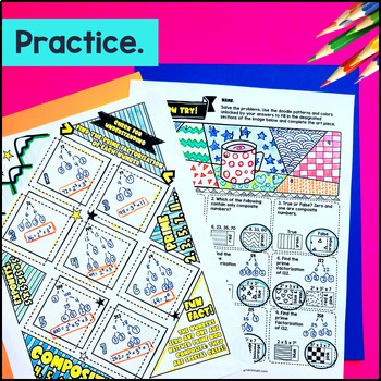 Prime Factorization Guided Notes & Doodles — preview page 3 of 4