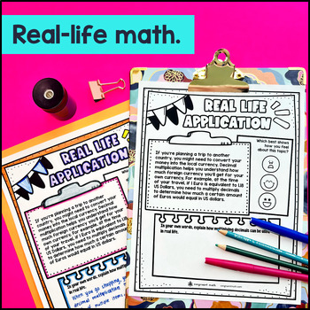 Multiplying Decimals by Whole Numbers & Decimals Guided Notes Sketch & Doodles — preview page 4 of 4