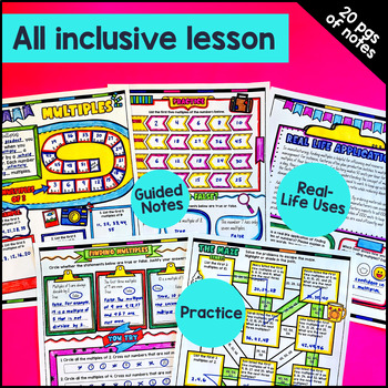 Factors and Multiples Prime Composite Numbers Guided Notes & Pixel Art 4th Grade — preview page 3 of 4