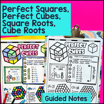 Square Roots and Cube Roots Guided Notes BUNDLE — preview page 2 of 4