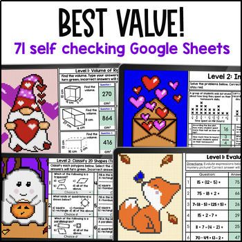 5th Grade Math Full Year Digital Pixel Art BUNDLE — preview page 4 of 4