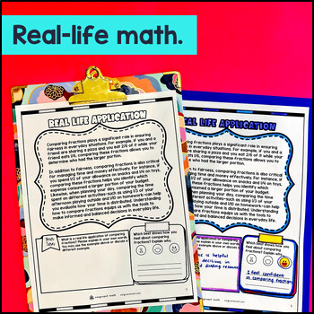 Comparing Fractions Benchmark Numerators Denominators  Guided Notes with Doodles — preview page 4 of 4