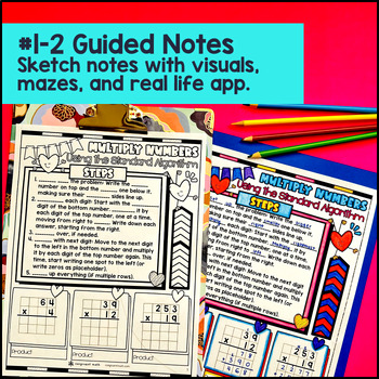 Multiply and Divide Whole Numbers Guided Notes & Pixel Art — preview page 2 of 4