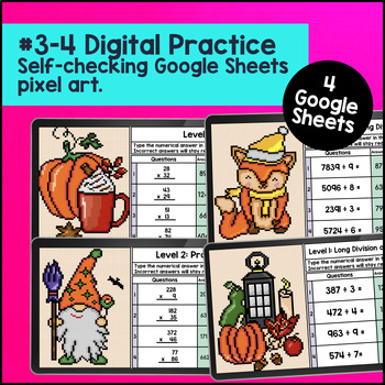 Multiply and Divide Whole Numbers Guided Notes & Pixel Art — preview page 3 of 4