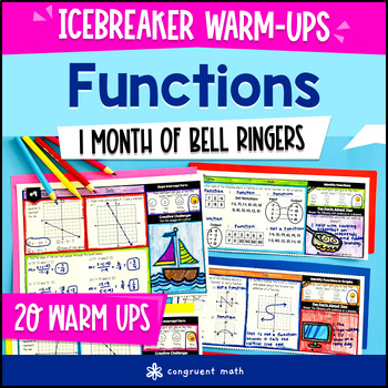 Thumbnail for Identify & Evaluate Functions 8th Grade Math Warm Ups CCSS | Linear Nonlinear