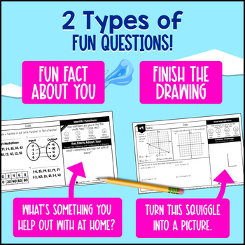 Identify & Evaluate Functions 8th Grade Math Warm Ups CCSS — preview page 3 of 4