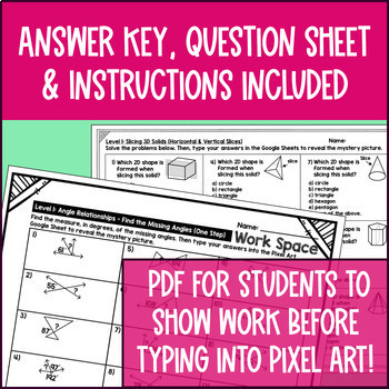 Plane Geometry & Angle Relationships Pixel Art Unit BUNDLE — preview page 4 of 4