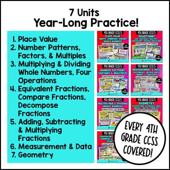 4th Grade Math Full-Year Guided Notes Back to School CCSS Lesson with Doodles — preview page 3 of 4