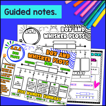 Box and Whisker Plots Guided Notes w Doodles — preview page 2 of 4