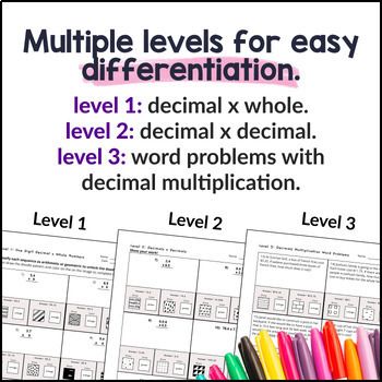 [Thanksgiving] Multiplying Decimals Doodle & Coloring Worksheets Decimal Product — preview page 3 of 4
