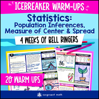 Thumbnail for Statistics Population Inferences Random Samples 7th Grade Warm Ups CCSS TEKS