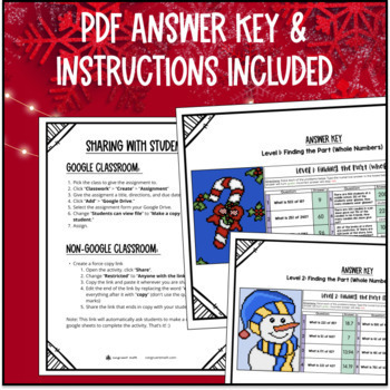 [Winter] Percents & Money Digital Pixel Art Google Sheets BUNDLE — preview page 4 of 4