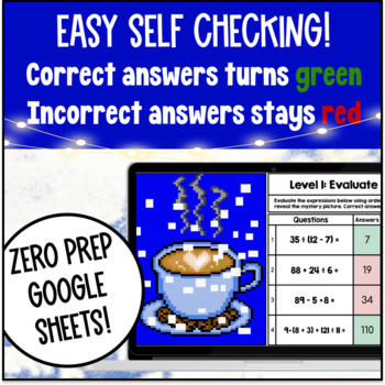 Evaluating Expressions Digital Pixel Art BUNDLE Numerical & Algebraic — preview page 3 of 4