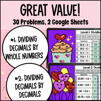 Dividing Decimals Digital Pixel Art — preview page 2 of 4
