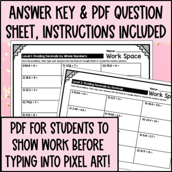 Dividing Decimals Digital Pixel Art — preview page 4 of 4