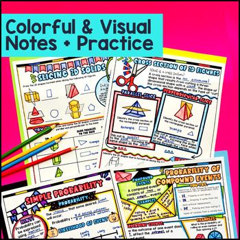7th Grade Math Full-Year Guided Notes Back to School CCSS Lesson with Doodles — preview page 3 of 4