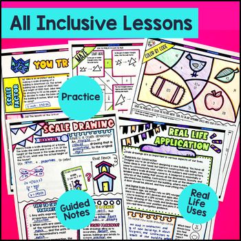 7th Grade Math Full-Year Guided Notes Back to School CCSS Lesson with Doodles — preview page 4 of 4