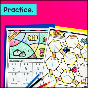 Add and Subtract Fractions with Unlike Denominators Guided Notes with Doodles — preview page 3 of 4