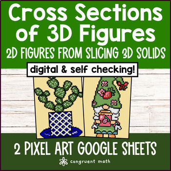 Cross Sections of 3D Figures Pixel Art