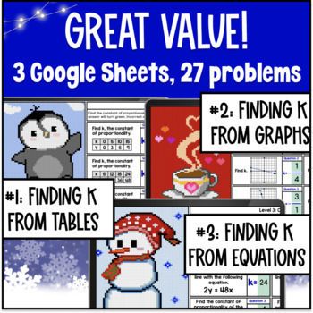 Christmas Constant of Proportionality Digital Pixel Art Tables Graphs Equations — preview page 2 of 4