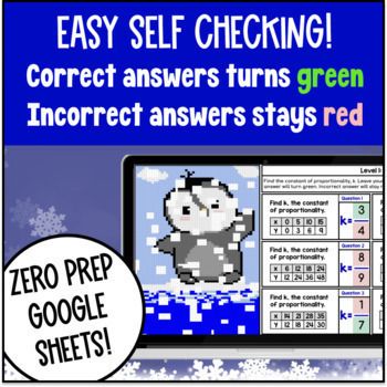 Christmas Constant of Proportionality Digital Pixel Art Tables Graphs Equations — preview page 3 of 4