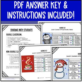 Christmas Constant of Proportionality Digital Pixel Art Tables Graphs Equations — preview page 4 of 4