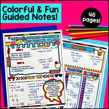 Expressions Rational Coefficients Guided Notes — preview page 2 of 4