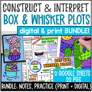 Box & Whisker Plots Guided Notes & Activity BUNDLE