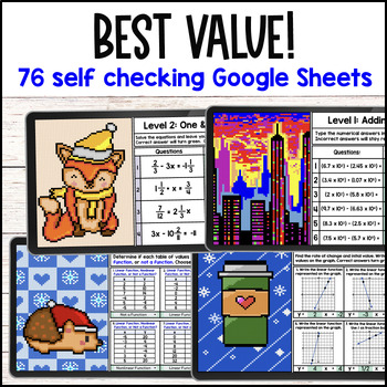 8th Grade Math Full Year Digital Pixel Art BUNDLE — preview page 4 of 4