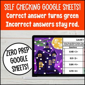 [Fall] Dividing Decimals by Whole Numbers and Decimals Digital Pixel Art — preview page 3 of 4