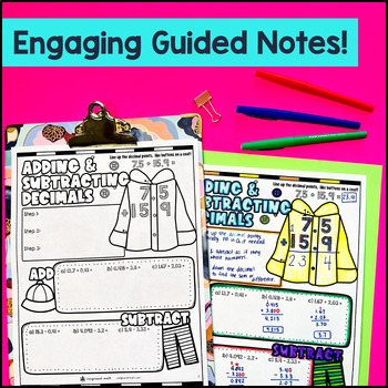 Whole Number and Decimal Operations Guided Notes Unit Bundle — preview page 2 of 4