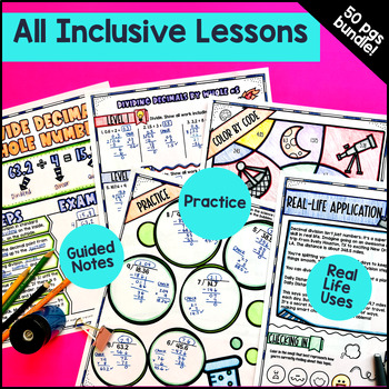 Whole Number and Decimal Operations Guided Notes Unit Bundle — preview page 4 of 4