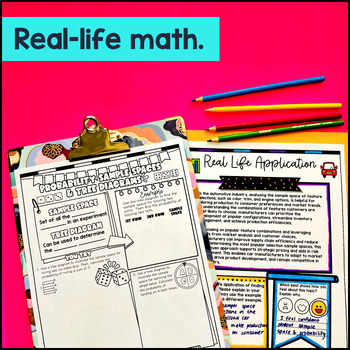 Probability Compound Events Sample Space & Tree Diagrams Guided Notes w/ Doodles — preview page 4 of 4