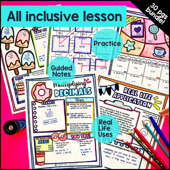 Decimals Operations Guided Notes & Doodles BUNDLE — preview page 4 of 4