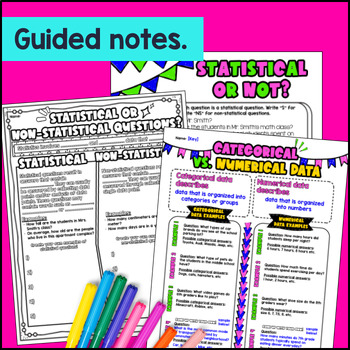 Statistical Questions Guided Notes — preview page 2 of 4