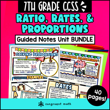 Ratios, Rates, Proportions Guided Notes